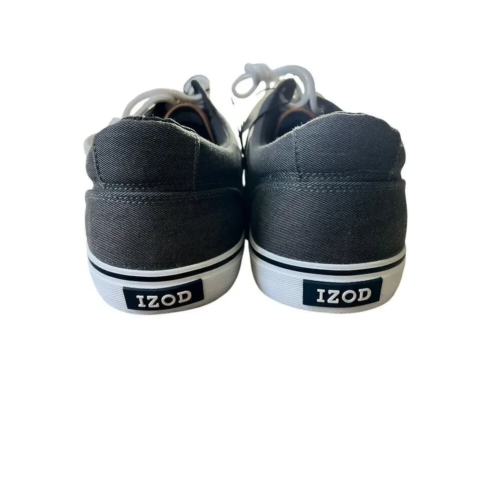 NWT Men's IZOD Rangley Canvas Shoe, Size 13, Gray, Lace Up, Classic, Casual